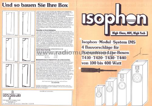 Transmission-Line-Box T410; Isophon, E. Fritz & (ID = 1478493) Bausatz