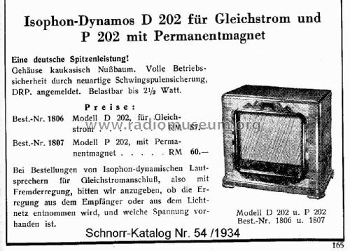 Dynamo D 202; Isophon, E. Fritz & (ID = 2873106) Parleur