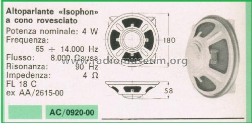 Invertierter Kegellautsprecher FL 18 C; Isophon, E. Fritz & (ID = 3097158) Speaker-P