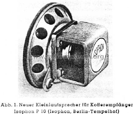 Kleinstlautsprecher P10/12/10; Isophon, E. Fritz & (ID = 1499393) Speaker-P