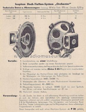 Orchester ; Isophon, E. Fritz & (ID = 1849321) Speaker-P