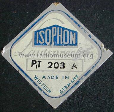 Rund-Lautsprecher PT203A; Isophon, E. Fritz & (ID = 1520353) Speaker-P