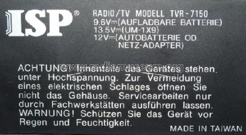 Television + Radio TVR-7150; ISP KG Dieter Lather (ID = 721392) TV-Radio