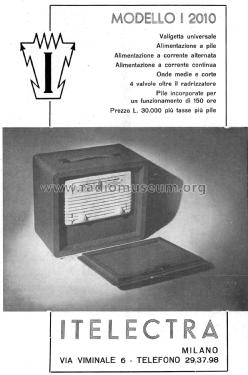1-2010 ; Itelectra; Milano (ID = 2476916) Radio