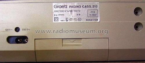 Pagino Cass.310 55531704; ITT-Graetz (ID = 1849016) Radio