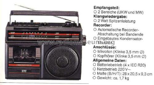 Tiny Cassette 510; ITT-Graetz (ID = 1934071) Radio