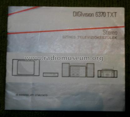 Colour Television 6370 VT H Digivision; ITT-Nokia trade mark (ID = 1220597) Television