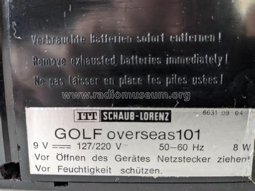 GOLF 101 overseas 52140145; ITT Schaub-Lorenz (ID = 3045560) Radio