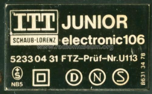 Junior electronic 106; ITT Schaub-Lorenz (ID = 2412301) Radio