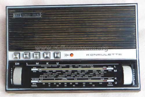 Konsulette 100; ITT Schaub-Lorenz (ID = 2597681) Radio