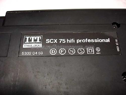 SCX75 HiFi Professional; ITT Schaub-Lorenz (ID = 924870) R-Player