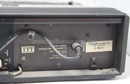 Stereo Cassette 5700 Hifi; ITT Schaub-Lorenz (ID = 3038918) Radio