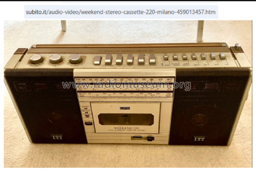 Weekend Stereo Cassette 220S; ITT Schaub-Lorenz (ID = 3098776) Radio