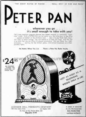 84 'Peter Pan' ; Jackson-Bell Co. pre (ID = 1902732) Radio