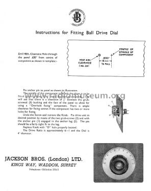 Ball Drive Dial 4489/C; Jackson Bros. London (ID = 3064102) Bauteil