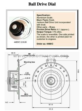 Ball Drive Dial 4489/C; Jackson Bros. London (ID = 3064103) Bauteil