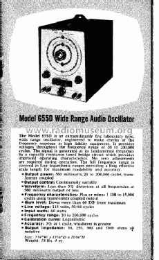 Wide Range Audio Oscillator 655D; Jackson The (ID = 575230) Equipment