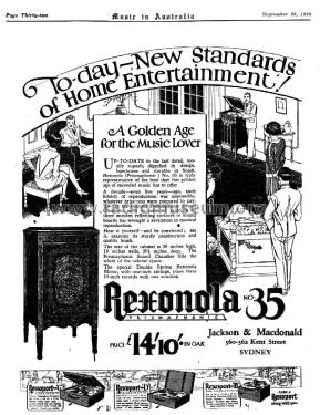 Rexonola No. 35 Prismaphonic Gramophone ; Jackson & MacDonald (ID = 1840890) TalkingM