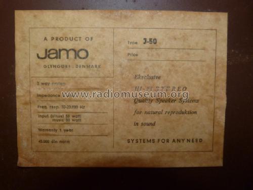 J50; Jamo A/S; Glyngøre (ID = 1119698) Speaker-P