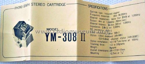 Magnet Cartridge YM-308; Japan Piezo Co. Ltd. (ID = 2853702) Microphone/PU