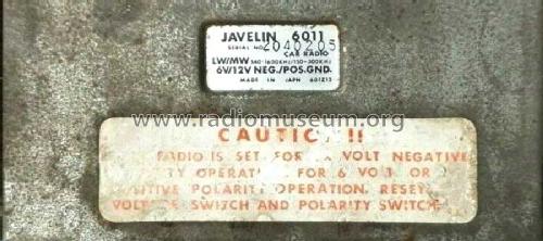 6011; Javelin Electronics; (ID = 2663310) Car Radio