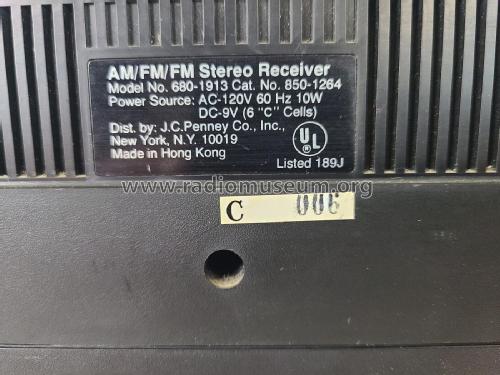 AM-FM-FM Stereo Receiver 680-1913 ; JCPenney, Penney's, (ID = 2846131) Radio