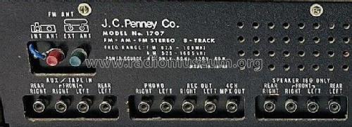 FM/AM 4 Channel 8 Track Amplifier 1707; JCPenney, Penney's, (ID = 2846483) Radio