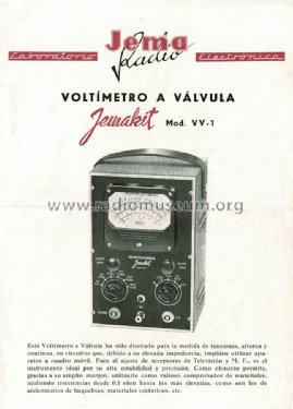 Jemakit Voltímetro a Válvula VV-1; Jema Radio (ID = 3034388) Equipment