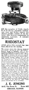 Rheostat ; Jenkins, J.E., & S.E (ID = 1436809) Bauteil