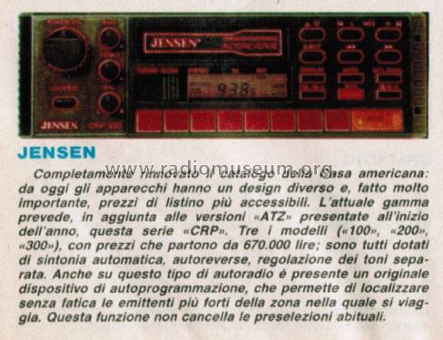 Car Radio CRP 300; Jensen Radio (ID = 2725232) Car Radio