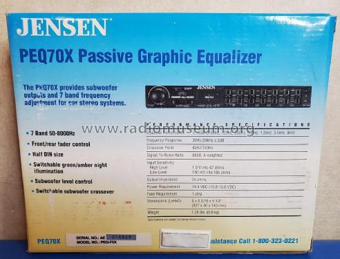 Passive Graphic Equalizer PEQ70X; Jensen Radio (ID = 2839845) Ampl/Mixer