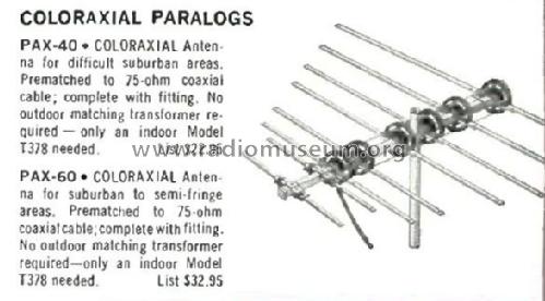 Coloraxial Paralogs PAX-60; Jerrold Electronics (ID = 1734490) Antenna