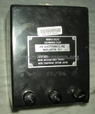 Ohmmeter Mini-500; JFC Electronics Inc. (ID = 1505643) Equipment