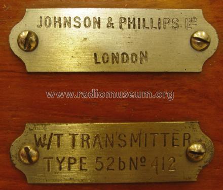 W/T Transmitter 52b; Johnson and Phillips (ID = 2402604) Commercial Tr