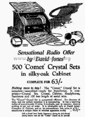 Comet Crystal set; Jones, David & Co. (ID = 1922243) Detektor