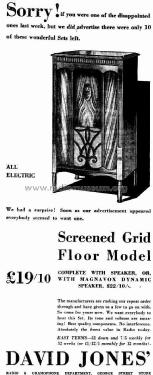 Screen Grid Floor ; Jones, David & Co. (ID = 1922251) Radio