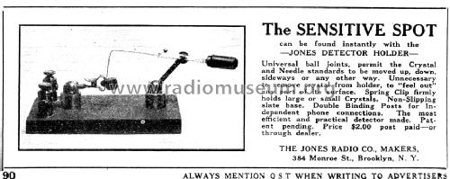 Detector Holder ; Jones Radio Co.; (ID = 959999) Radio part