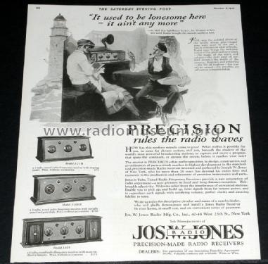 J75B; Jones Radio Mfg. Co. (ID = 1179241) Radio