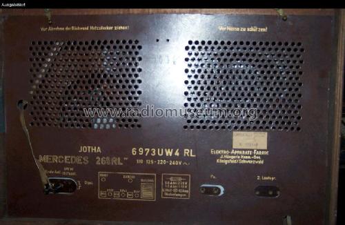 Mercedes 265 RL 6973 UW4 RL; Jotha-Radio, El.-App (ID = 189448) Radio