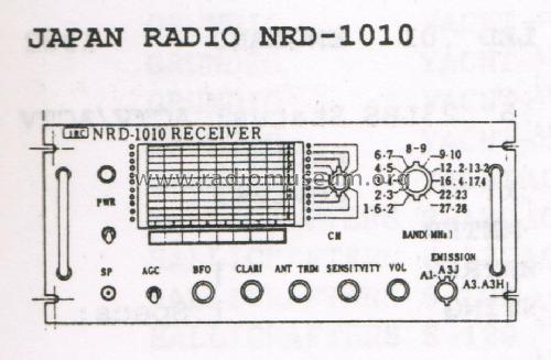 NRD-1010; JRC Japan Radio Co., (ID = 2943083) Commercial Re