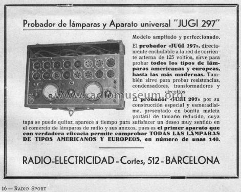 Probador de válvulas 297; Jugi, Radio (ID = 2245777) Ausrüstung