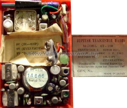 Transistor Six 6 T-250; Jupiter General (ID = 406239) Radio