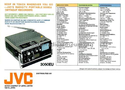 3050 EU; JVC - Victor Company (ID = 3122774) TV Radio