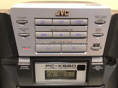 CD Portable Component System PC-X560BK ; JVC - Victor Company (ID = 2990104) Radio