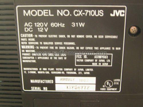 CX-710US; JVC - Victor Company (ID = 1498567) TV Radio