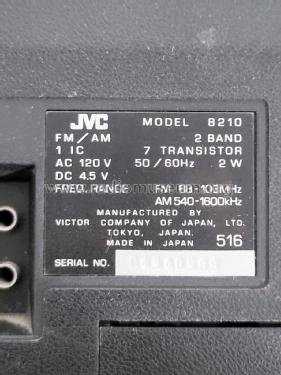 IC Solid State AM/FM 8210 ; JVC - Victor Company (ID = 2965592) Radio