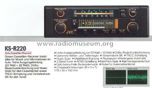 KS-R220; JVC - Victor Company (ID = 577398) Car Radio