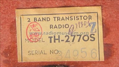 JVC Nivico 2 Band Transistor Radio TH-2770Z; JVC - Victor Company (ID = 2117664) Radio