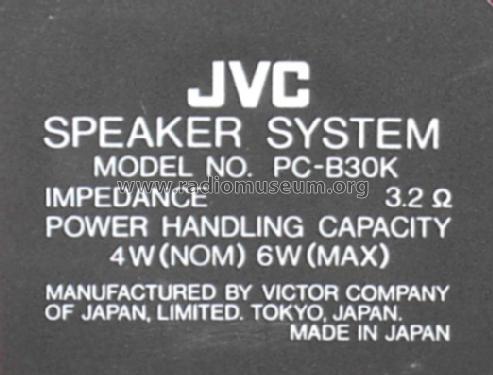PC-B30K; JVC - Victor Company (ID = 433040) Speaker-P