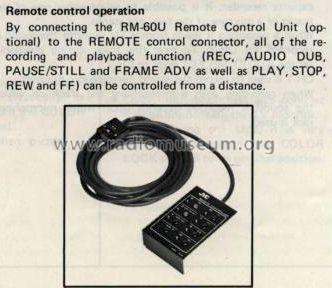 Remote Control RM-60U; JVC - Victor Company (ID = 1070038) Misc